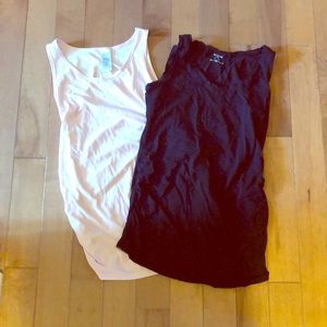 Two maternity tank tops.